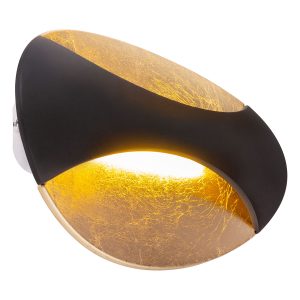 ovale-gebogen-wandlamp-zwart/goudgevoerd-globo-alexandra-78400g