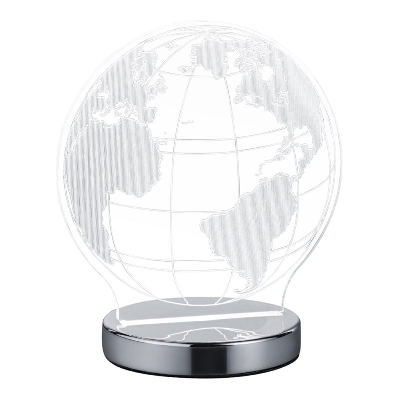 statement-tafellamp-wereldbol-chroom-metaal/acryl-reality-globe-r52481106