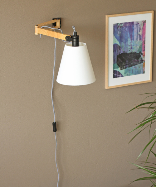 Wandlamp in een Scandinavische stijl