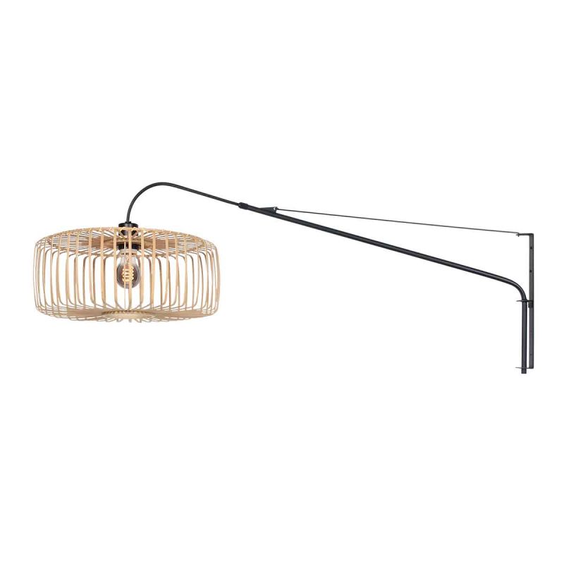 zwarte-lange-boogwandlamp-met-naturel-kap-steinhauer-elegant-classy-4153zw-1