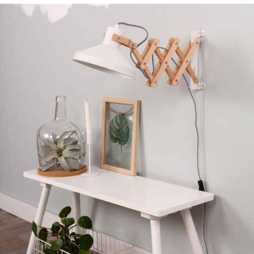 witte scandinavische wandlamp