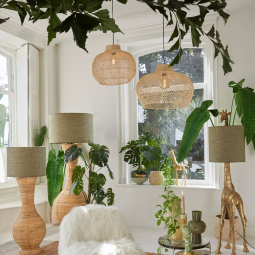 witte rotan hanglamp