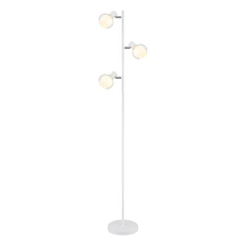 witte vloerlamp met glas