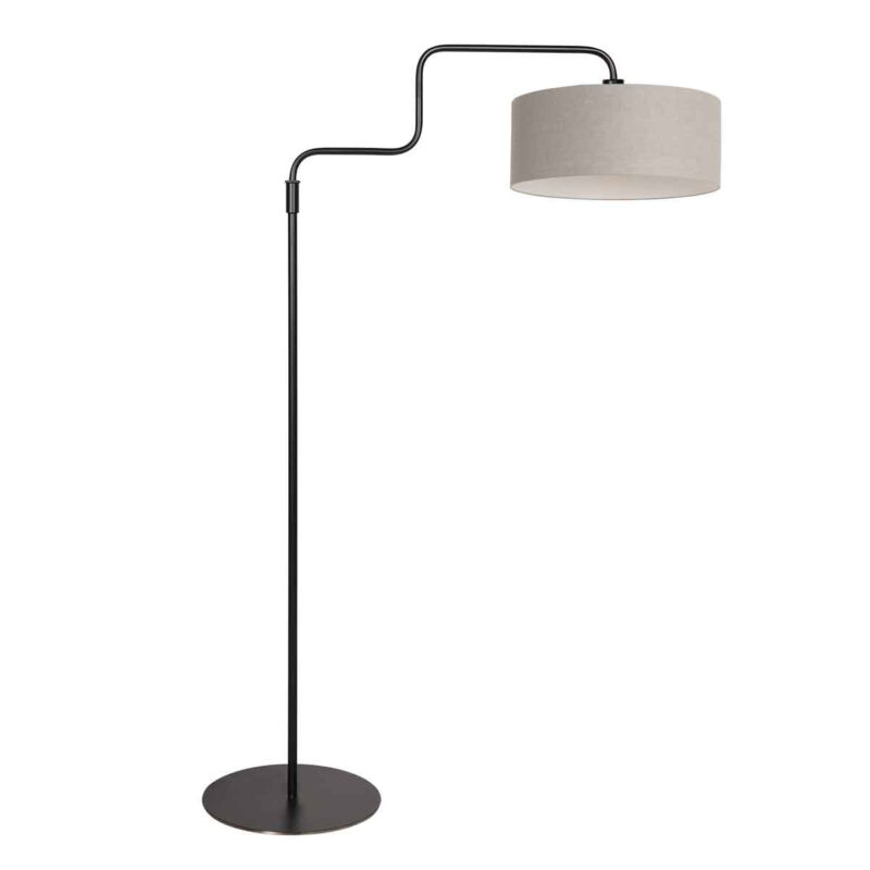 Zwart metalen vloerlamp trendy grijs Steinhauer Bloeba