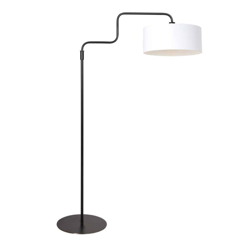 Vloerlamp trendy wit linnen Steinhauer Bloeba