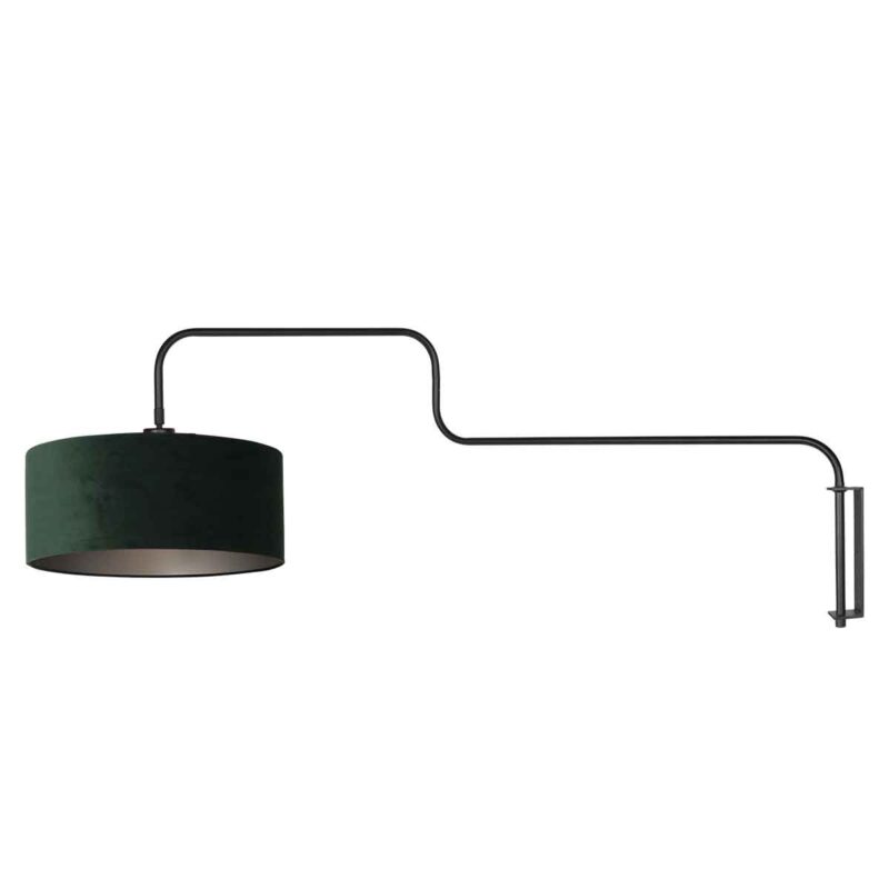 Trendy metalen wandlamp groen veloursstof Steinhauer Bloeba - Afbeelding 2