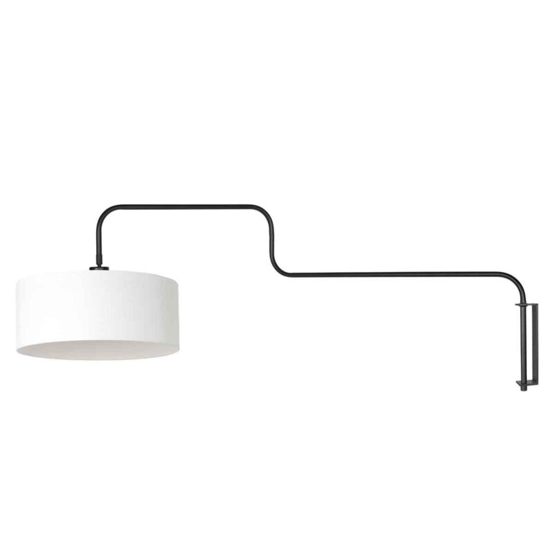 Witte zwarte trendy wandlamp metaal Steinhauer Bloeba - Afbeelding 2