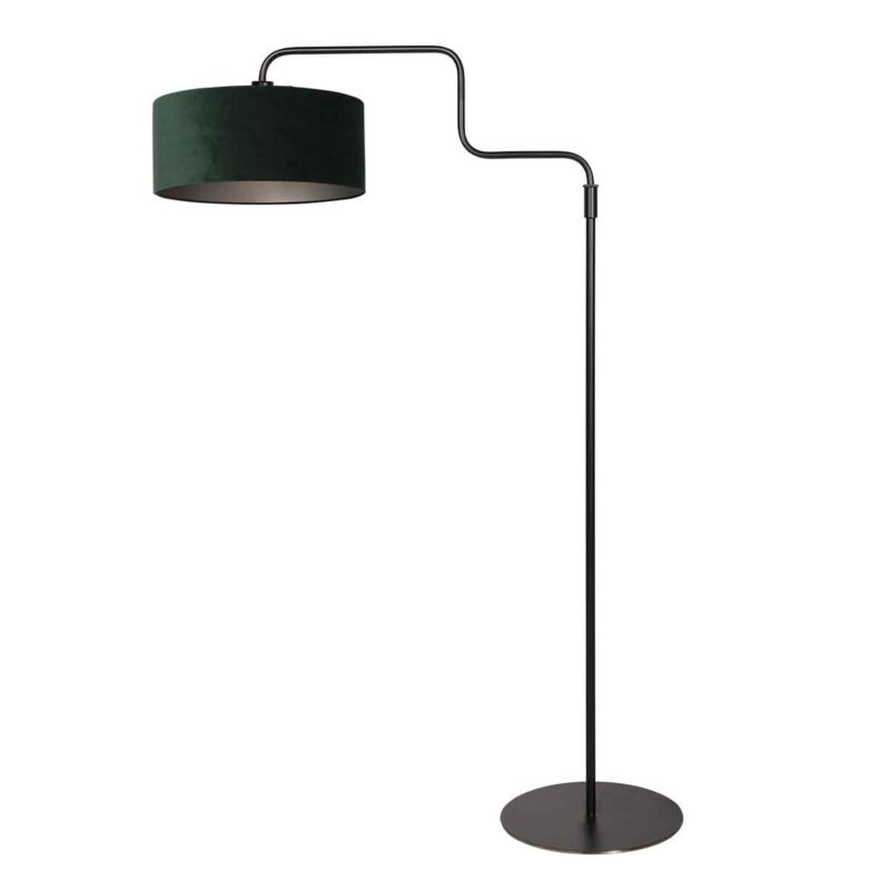 Trendy vloerlamp groen veloursstof Steinhauer Bloeba - Afbeelding 2