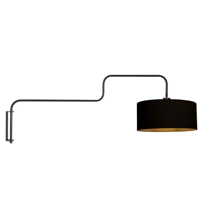 Metalen zwarte trendy wandlamp Steinhauer Bloeba