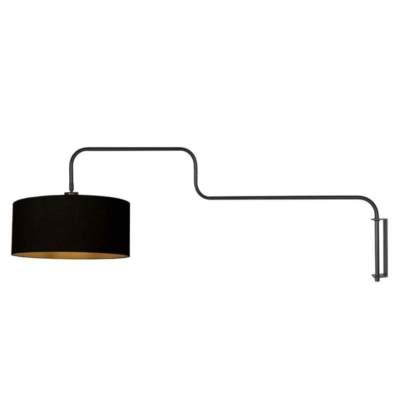 Metalen zwarte trendy wandlamp Steinhauer Bloeba - Afbeelding 2